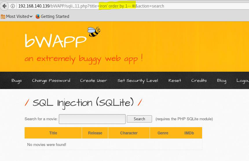Sql injection sqlite teck k2